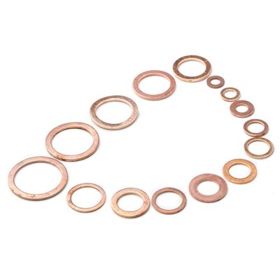 250PCS Flat Ring Washer Gasket M5/6/8/10/12/14/16/18 Solid C
