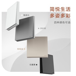 罗格朗简悦金色开关插座面板USB多孔五孔开8型暗装1空调插座