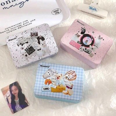 DIY Metal Tinplate Jar Cartoon Rectangular Cosmetic