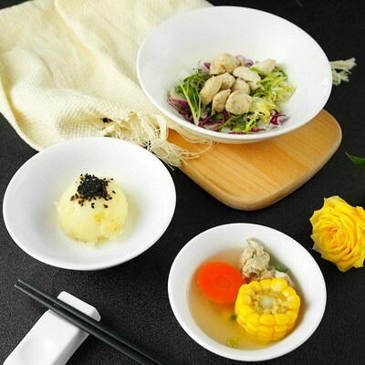 Pure White Ceramic Bowl Restaurant Grade Large Soup Bowl Sal