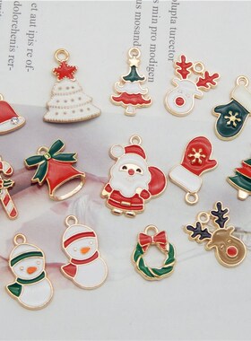 Julie Wang Enamel Christmas Charms Alloy Mixed Santa Claus r