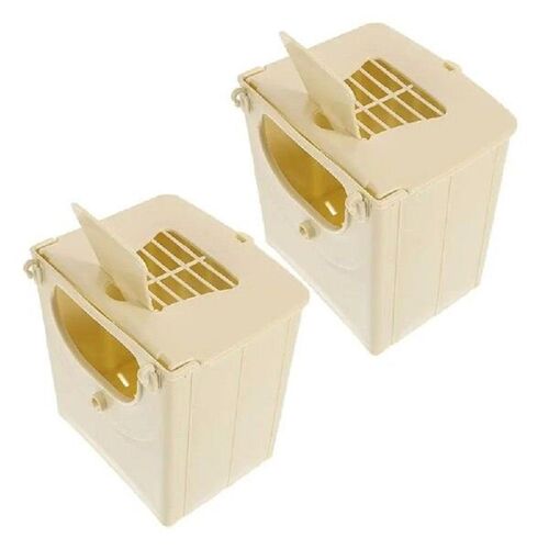 2Pcs Bird Breeding Box Durable ABS Spacious Cage Small