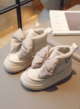 Winter Children Snow Boots Girls Fashion Big Bow-tie Design