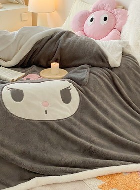 晚安猫秋冬毛毯沙发盖毯办公室午睡披肩保暖毯子床上用品