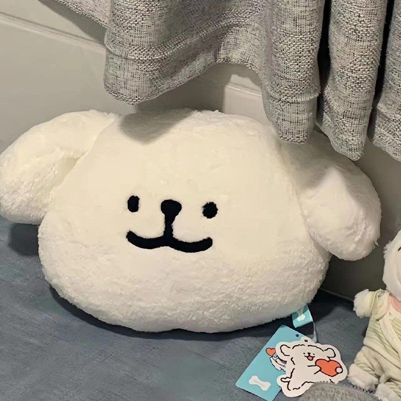 线条小狗玩偶抱枕女生睡觉专用沙发床上靠垫学生宿舍午睡毛绒公仔