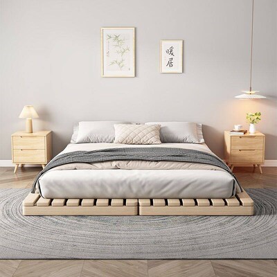 Tatami Solid Wood Bed Frame Breathae Row Skeleton Floor Bed