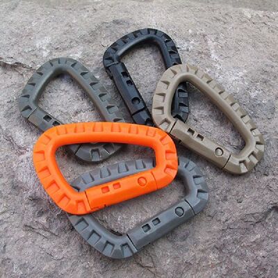 新品5PCS Outdoor Plastic Carabiners Hanging Buckle Hook