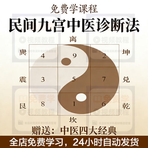 民间九宫中医诊断法非常有特色中医高清视频网盘古法经典判断治疗