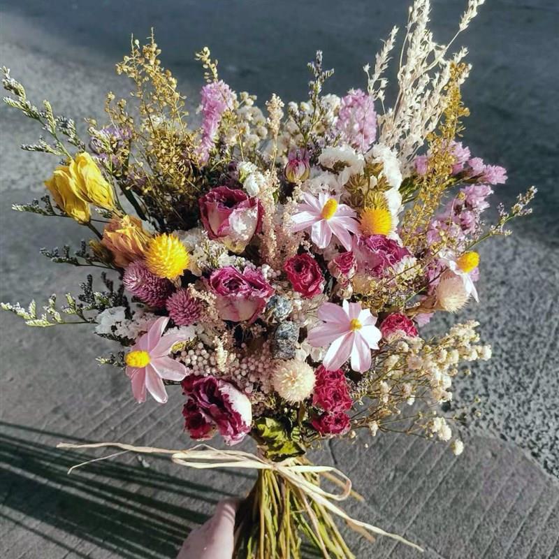 春意盎然春天花束干花永生花客厅花卉摆设餐厅休闲所艺术大花束