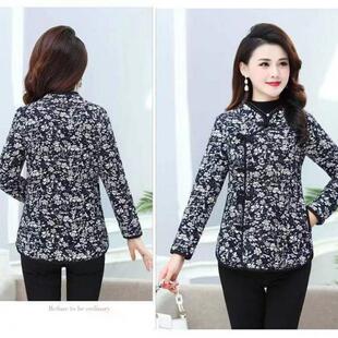 冬季民族风小花袄加厚东北大花袄碎花棉服大码棉衣花棉袄短款外套