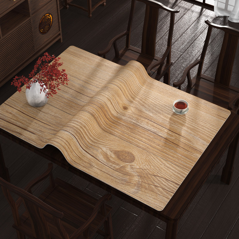 仿木纹皮革餐桌垫免洗防油防水桌布高级感实木茶几垫子桌面保护垫,居家布艺,桌布,淘宝优惠券,粉丝福利购,淘宝优惠卷