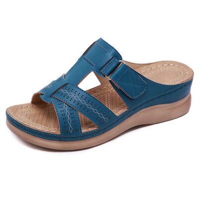Summer Ladies Sandals Wedges Casual Shoes Open Toe Slip On F