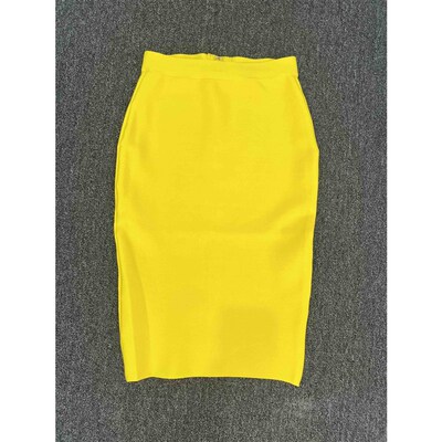 60CM Knee Length Summer Bandage Skirts For Women Candy Color