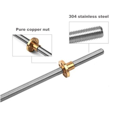 T6 Lead Screw 304 stainless steel Trapezoidal Screw lead 1/2