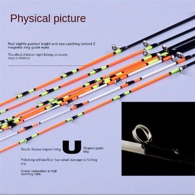 Fiberglass/Carbon Half-titanium Fishing Rod Tip Retractable