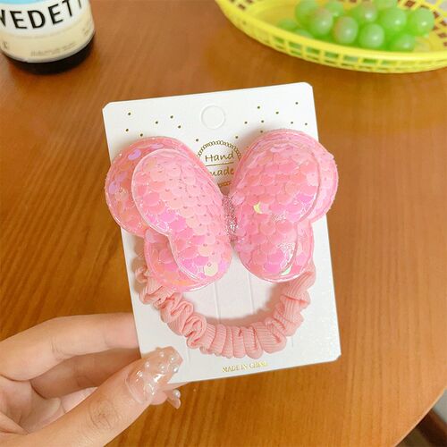 2025 Glitter Butterfly Hair Rope Kids Hairband Ponytail Hold