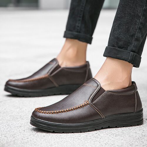 Men Loafers Light Leather Casual Shoes 2023 Autumn Male Outd