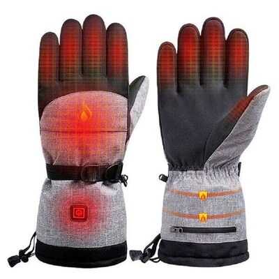 1Pair Winter Moto Heated Gloves Thermal Electric Cold