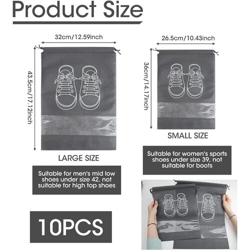 5/10PCS Shoe Storage Organizer Bag Non-Woven Shoe Dut Bag Po