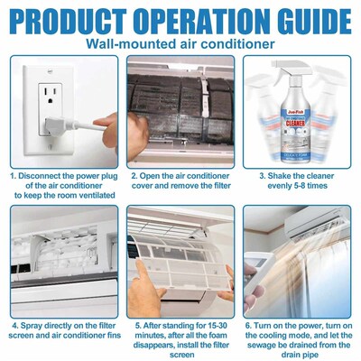 Air Conditioner Cleaner Deep Cleaning Radiators Fan Blade Re