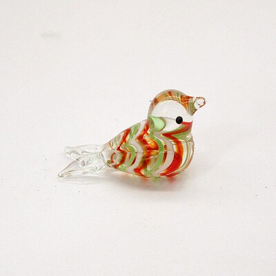Custom Handmade Mini Thumb Size Design Glass Bird Figurine E