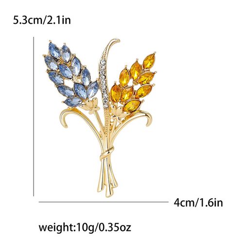 Ukrainian Wheat Brooches for Women Unisex Ukrainian
