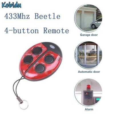Kebidu Red Beetle 4 Button Remote Control Universal 433Mhz W