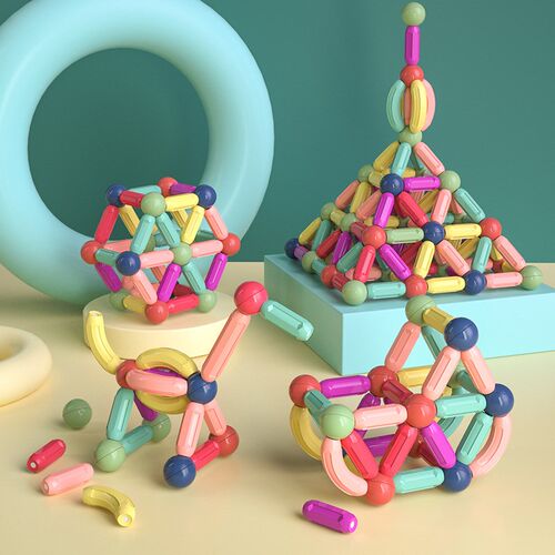 Magnetic blocks Children Multi Color Kids Building Bricks DI
