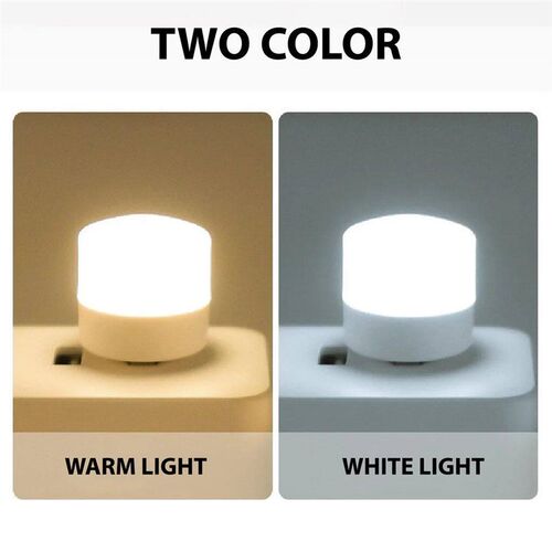 1/10Pcs Mini USB Night Light Warm White Eye Protection Book