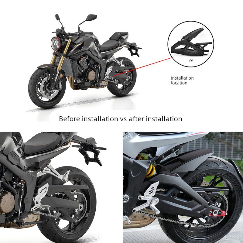 适用钱江追600RS赛600RS赛800改装件 后挡泥板炼条罩一体