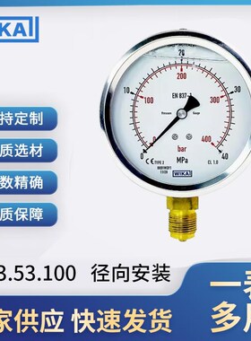 618活动WIKA威卡压力表213.53.100,212.53.100,表盘直径100mm
