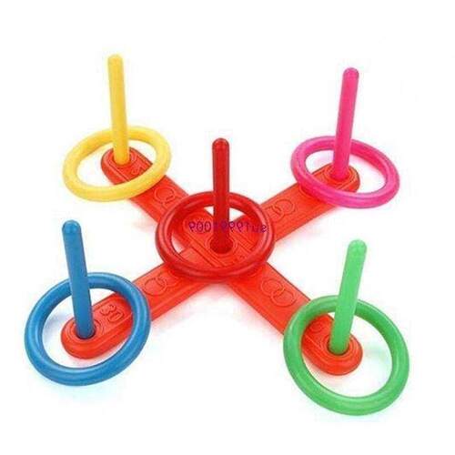 Hoop Ring Plastic Toss Quoits Garden Game Pool Kids Toy Outd