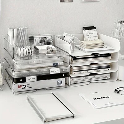2pc, A4 File Storage Box Office Desktop Finishing Artifact M