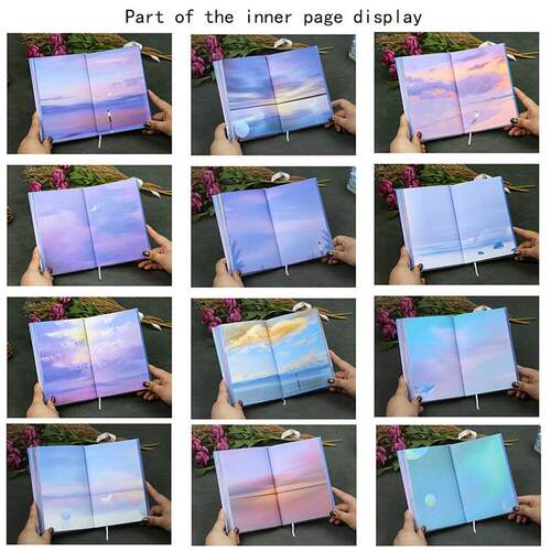 Full Color Page Notebook Beautiful Cute Diary 112 Sheets