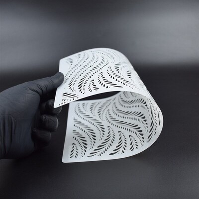 Irregular Pattern Cake Stencil Template Reusable Plastic
