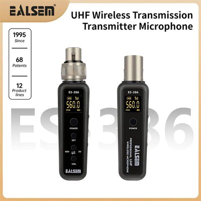 EALSEM UHF Wireless XLR Transmitter & Receiver System, for D