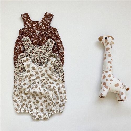 Summer Baby Girl Clothes Floral Newborn Girl Romper Sleevele