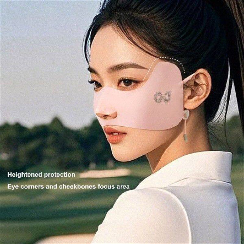 Sunscreen Mask Breathable UV Protection Mask Ice Silk Face图片