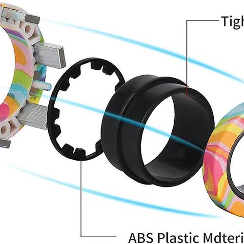 3pcs Finger Magnetic Rings Colorful Fidget Toy Set Adult Mag