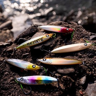 长河翘尾龙铁板路亚饵飘落远投专用翘嘴鲈鱼大克重10g1g30g假饵