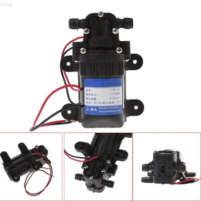 DC 12V 3.5L/Min 0.48MPa 70 PSI Diaphragm High Pressure Self