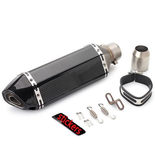 Universal 51mm Exhaust Motorcycle Carbon Fiber Muffler Exhau