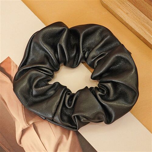 New Fashion Retro Leather Solid Color Fat Intestine Hair Tie