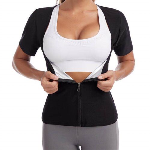 Sweaty clothes, ladies court vest, zipper waist cinching