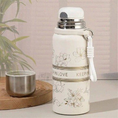 Portable 600ml Insulated Water Bottle Leak-proof Stainless