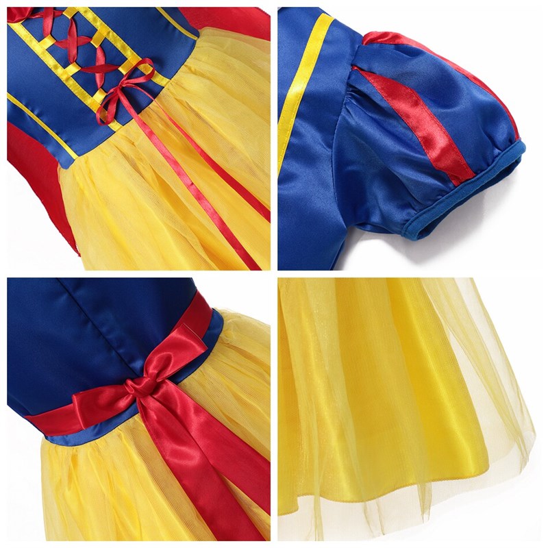 Princess Snow White Dress for Girl Kids Costume with Cloak H图片