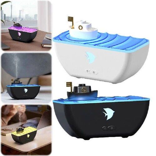 300ml Ship Shaped Essential Oil Diffuser Auto-Off Cool Mist