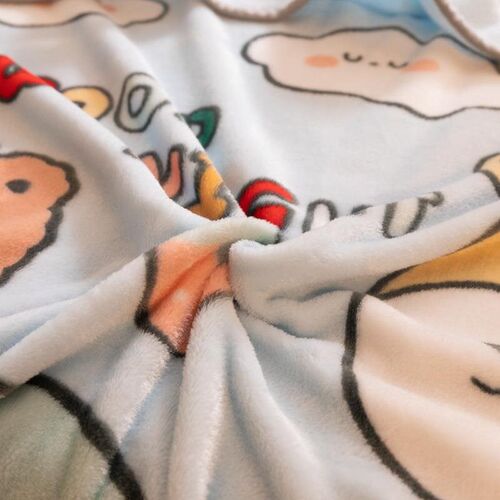 Cute Dinosaur kids blanket single layer face towel small bla