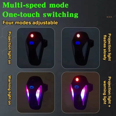 Wings of Angels Bicycle Projection Tail Light Bicycle Tail L