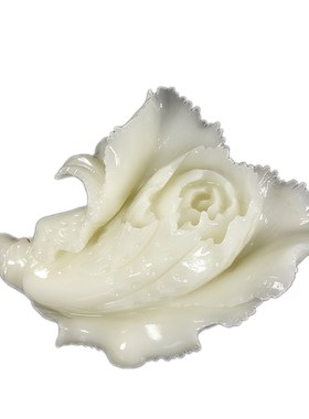天然阿富汗白玉白菜摆件玉石百财招财聚财开业乔迁礼品客厅装饰品